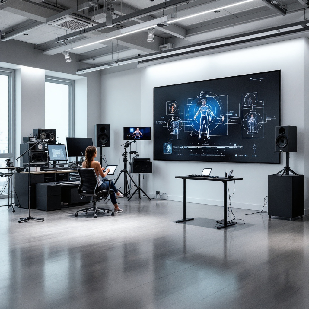 Advanced dance technology studio with motion analysis system